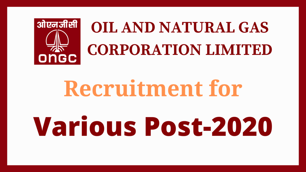 ONGC Recruitment for Contract Medical Officer 2020.