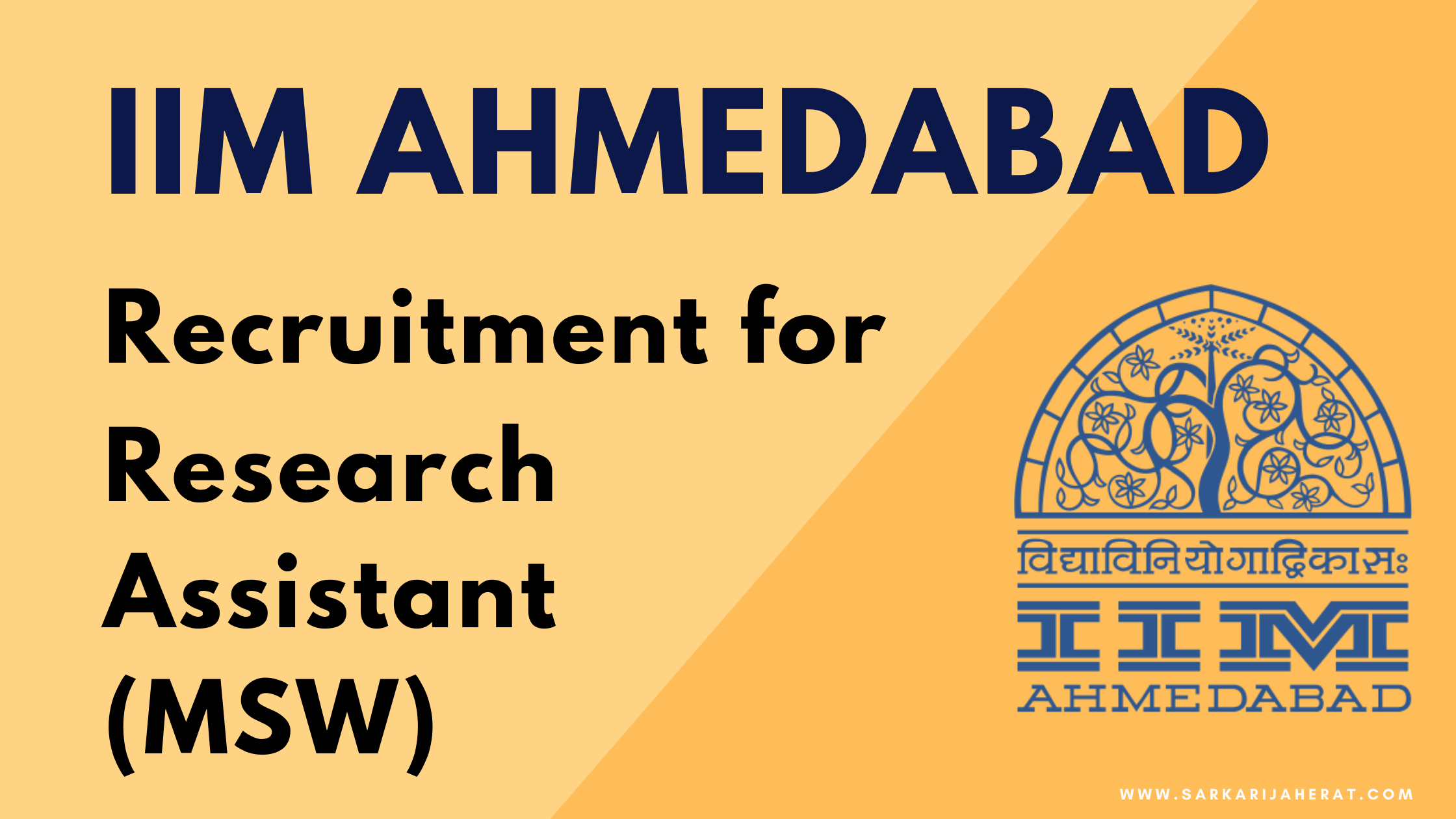 IIM Ahmedabad Recruitment for Research Assistant